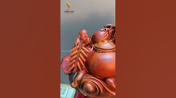 Tượng Phật Di Lặc gỗ Trắc đỏ đen Biểu tượng Phúc Lộc An Vui trong từng đường nét