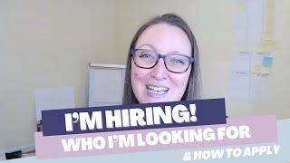 I'm hiring at Verity Media! Watch to Learn More