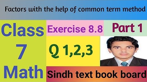 Ex 8 8 Math class 7 stbb