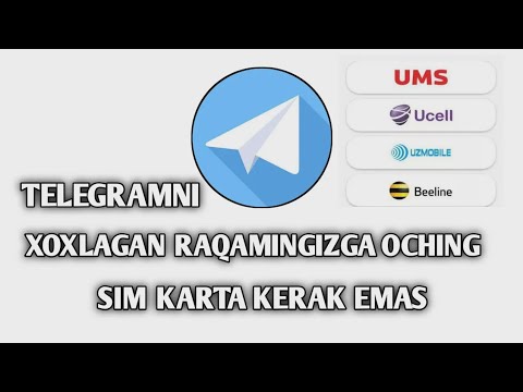 SIMKARTASIZ TELEGRAMNI YANGITTAN OCHAMIZ//SIMKARTASIZ TELEGRAM OCHISH//ENDI SIM KARTA KERAK EMAS