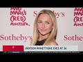 Actress Hayden Panettiere dies at 36, reports say