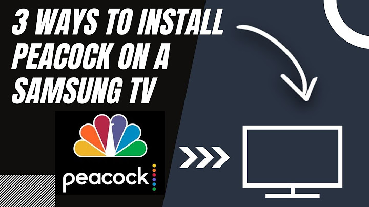 Peacock wont work on samsung tv