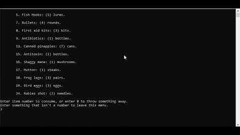 Retro Style Text Based Survival Game WIP (download in description)