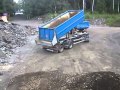 Scania tippar grus! Scania dumping gravel!