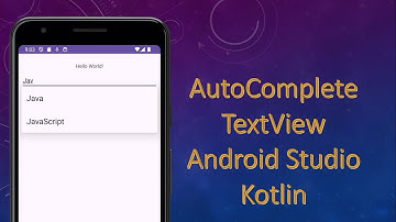 AutoComplete Text View | Android Studio | Kotlin 2024