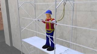 Animação demonstrativa de montagem Andaime Fachadeiro.