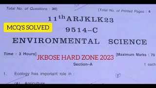 jkbose class 11th environmental science paper 2023 hard zone | class 11th evs paper 2023 hard zone screenshot 5