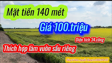 Bán 34 công 2 mặt tiền lộ giá 100tr/c tân hiệp Thạnh hóa Long An