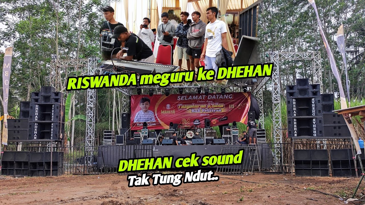 Suaranya seenak ini !! DHEHAN mulai cek sound dipantau Riswanda yg juga belajar Mixing dangdut