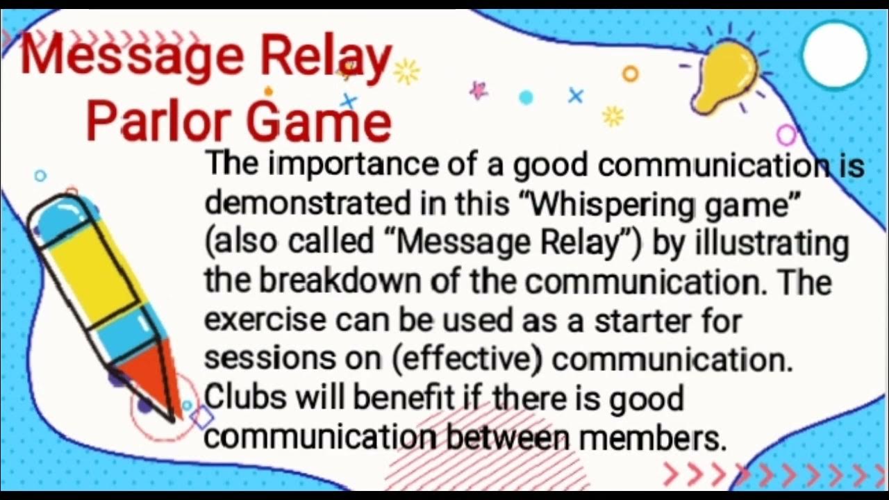 Message relay game YouTube