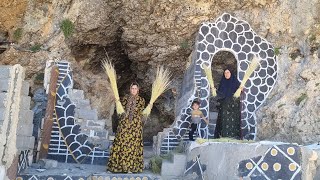 A trip to the destroyed Amir Cave and preparing a hand broom on the mountain