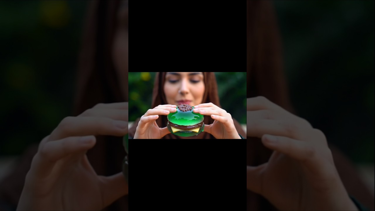 Transparent Burger ASMR 🍔 | Ultra-Realistic Visuals & Chocolate Crunch | AI Relaxing Video