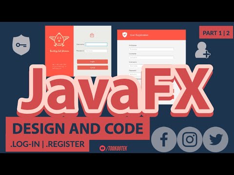 JavaFX Tutorial | Login and Register Screen GUI In IntelliJ & Scene Builder With MySQL - Part 1|2