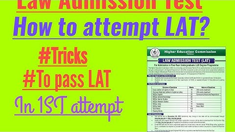 LAW ADMISSION TEST||How to register||How to attempt lat