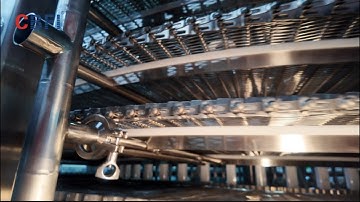 CIP clean in place system for IQF spiral freezer