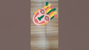 Tribal Mask Making/ DIY Tribal Mask with Paper #papercraft #papermask #satisfying #trendingshorts