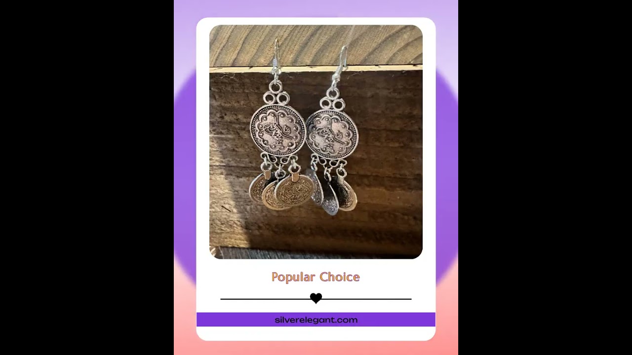 Vintage-Inspired Boho Coin Dangle Earrings in Gift-Ready Box