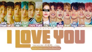 [Karaoke] TREASURE (트레저) 'I LOVE YOU' (Color Coded Eng/Han/Rom/가사) (13 Members)