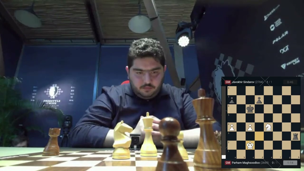 Синдаров быстро выходит вперед | 1 партия, четвертьфинал – финал турнира «Большой шлем» по шахмат...