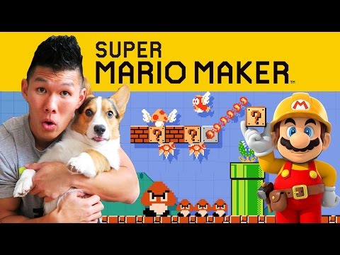 Super Mario Maker + CORGI GAMEPLAY - Playing Amiibo Levels