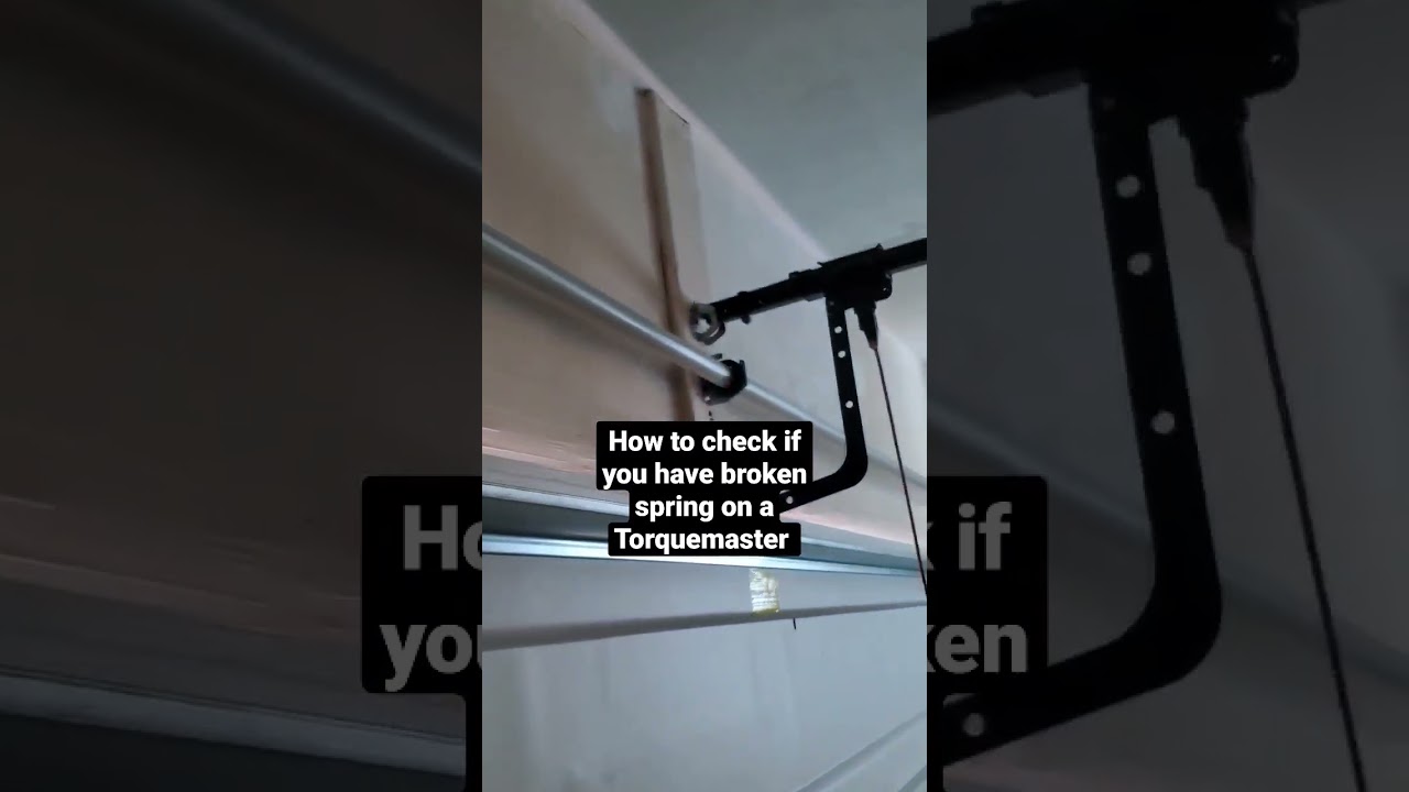 How to check broken spring when you can't see them? 