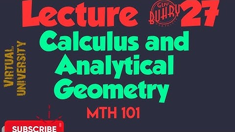 Calculus & Analytical Geometry : Sigma notation ¦¦ Lecture #27||virtual university