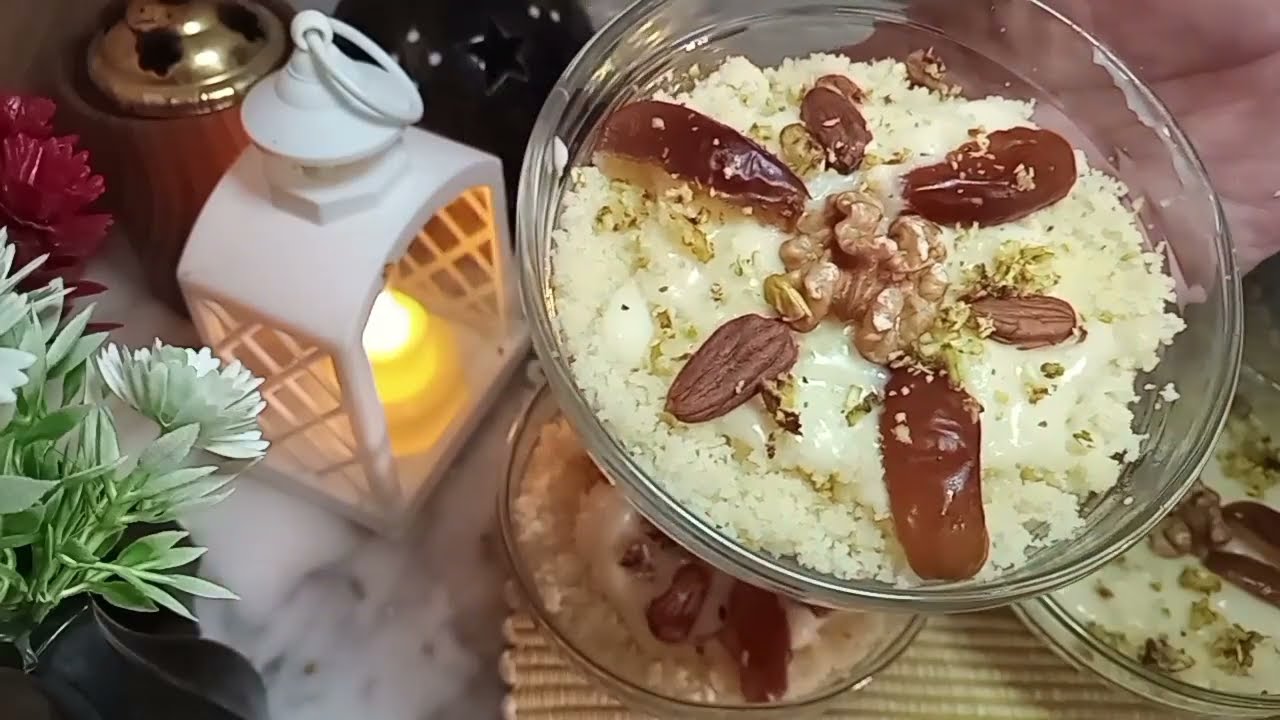 مسفوف بالكريمة في 5 دقائق! بدون تفوير وبمذاق لا يقاوم 🌙 سحور رمضان السريع.