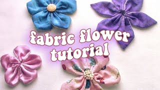 How to Sew Fabric Flowers: the perfect project for quilters to use scrap fabrics - free pdf pattern!
