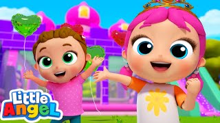 Princess Bounce House Party! | Jill's Playtime | Little Angel Kids Songs \& Nursery Rhymes