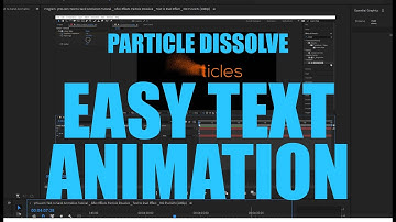EASY TEXT ANIMATION - After Effects Particle Dissolve | Text to Dust Effect | NO PLUGIN