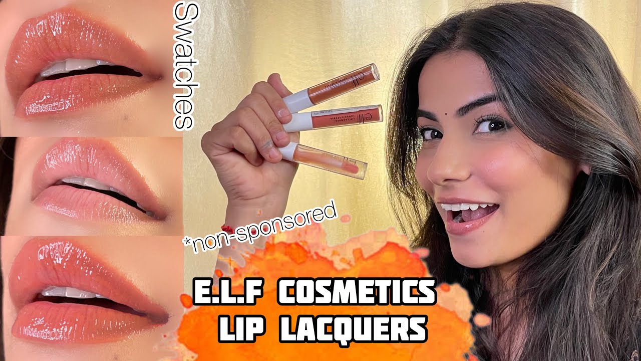I found best lip gloss only under 320/ RS. (Hand and lip swatches) ft.elfcosmetics YouTube
