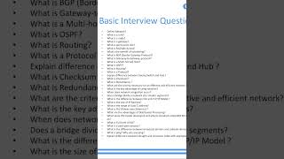 Basic interview questions CCNA #ccna #ccnpsecurity #ccnp #ccie #networkengineer #routing #bgp