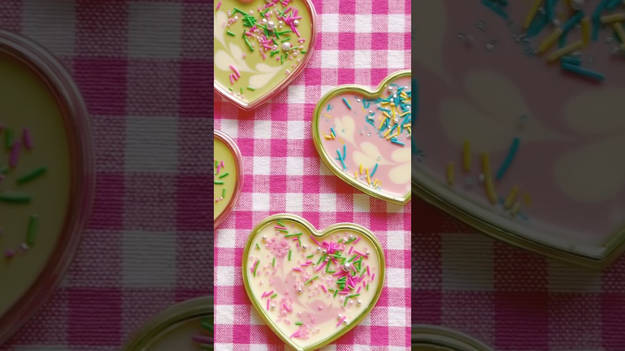 Kawaii Mendiants for Valentine's Day (Easy heart pattern Chocolate