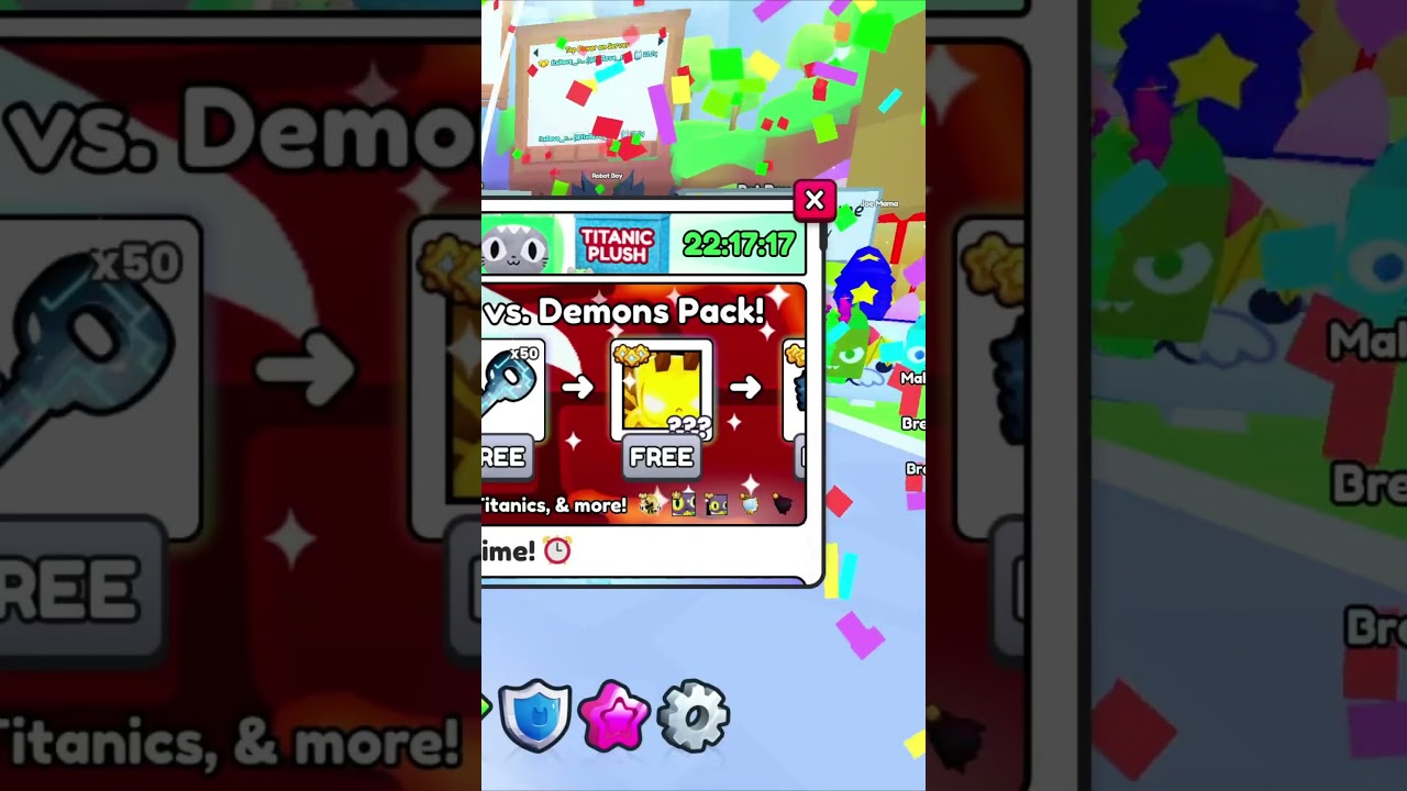 NEW ANGELS VS DEMONS PACK GIVES FREE HUGES! #shorts #roblox #petsimulatorxnewupdate #biggames