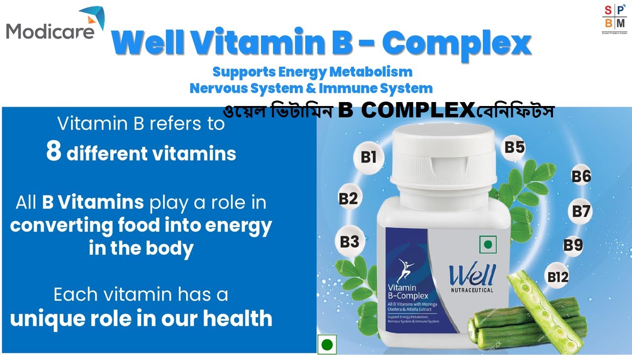 MODICARE WELL VITAMIN B COMPLEX BENEFITSওয়েল ভিটামিন B কমপ্লেক্স