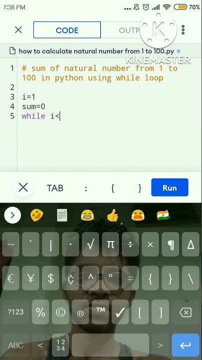 sum of natural numbers from 1 to 100 in python using while loop.#shorts ...
