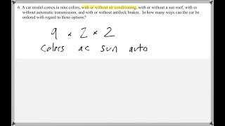 Math 118 : 4.1 #6 (Mathematical Explorations Tutorial : The Fundamental Counting Principle)