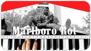 SAMRA - MARLBORO ROT Instrumental Beat + Piano Tutorial MIDI