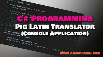 Pig Latin Translator (C# Programming Console Application)