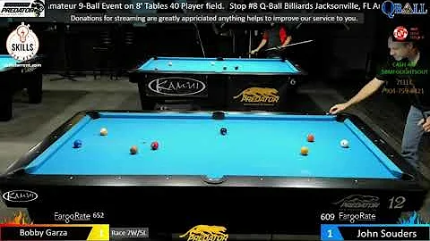 Bobby Garza vs John Souders | 2021 Q-Ball Billiard...