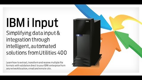 Data input and integration on the IBM i