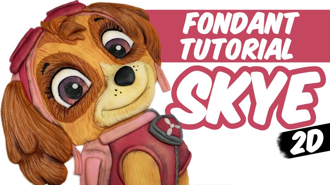 2D SKYE | Paw Patrol | cake topper | fondant figure