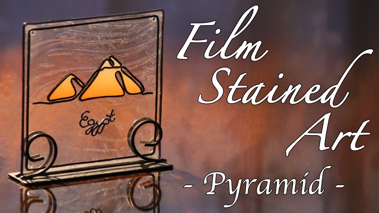 ステンドグラス風】カラーフィルムと鉛の線で一筆書きアート