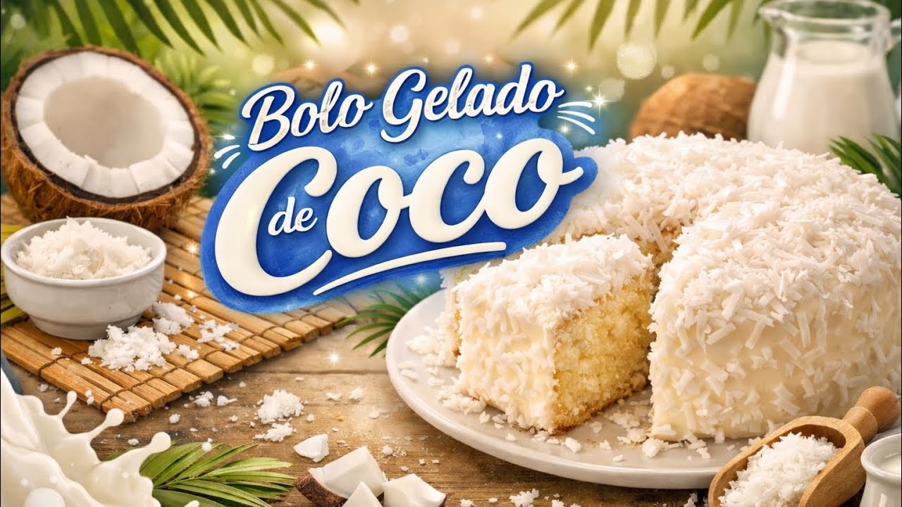 ##Olhaaa!! Qui Delícia 😋 Bolo gelado de coco molhadinho e com recheio 😊😋
