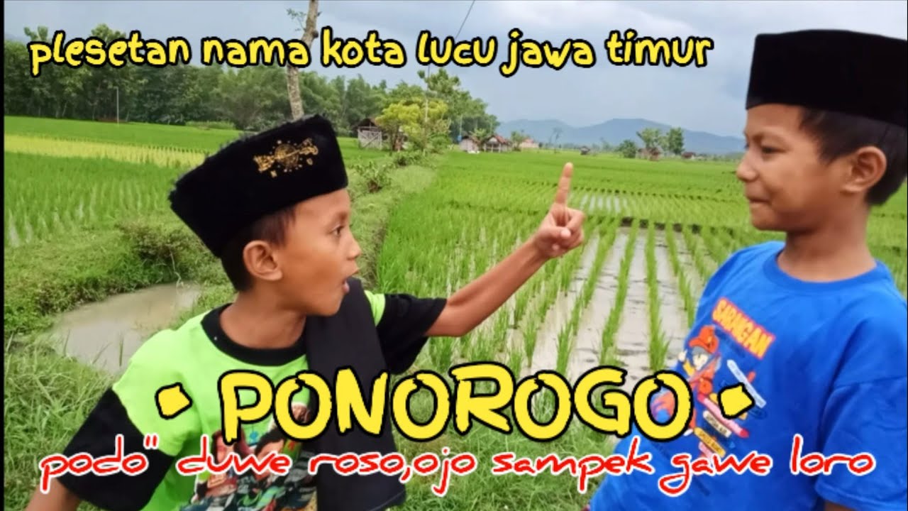 PLESETAN LUCU - NAMA KOTA DI JAWA TIMUR || VIDIO LUCU - YouTube