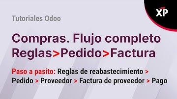 Odoo. Compras. Flujo completo. Reabastecimiento/Pedido/Factura/Pago