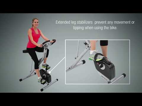 exerpeutic folding magnetic upright bike with pulse review