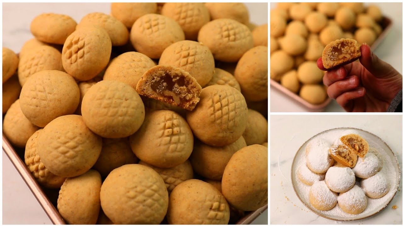 كحك العيد الناعم الدايب الاصلي وسر طعم المحلات المميز وازاي الحشوة متنشفش منك بمكون لاول مرة !!