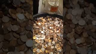 Saving American coins in a 44-gallon trashcan #money #coins#bank#shorts