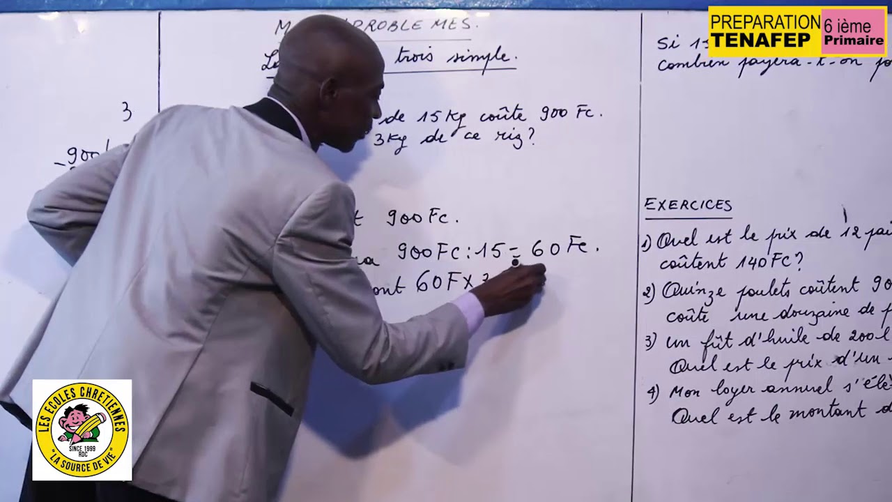 MATH/ PROBLEMES  LA REGLE DE TROIS SIMPLE